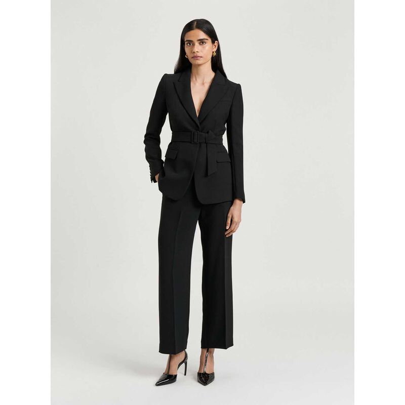 Veronika Maine Double Weave Belted Blazer image number 3